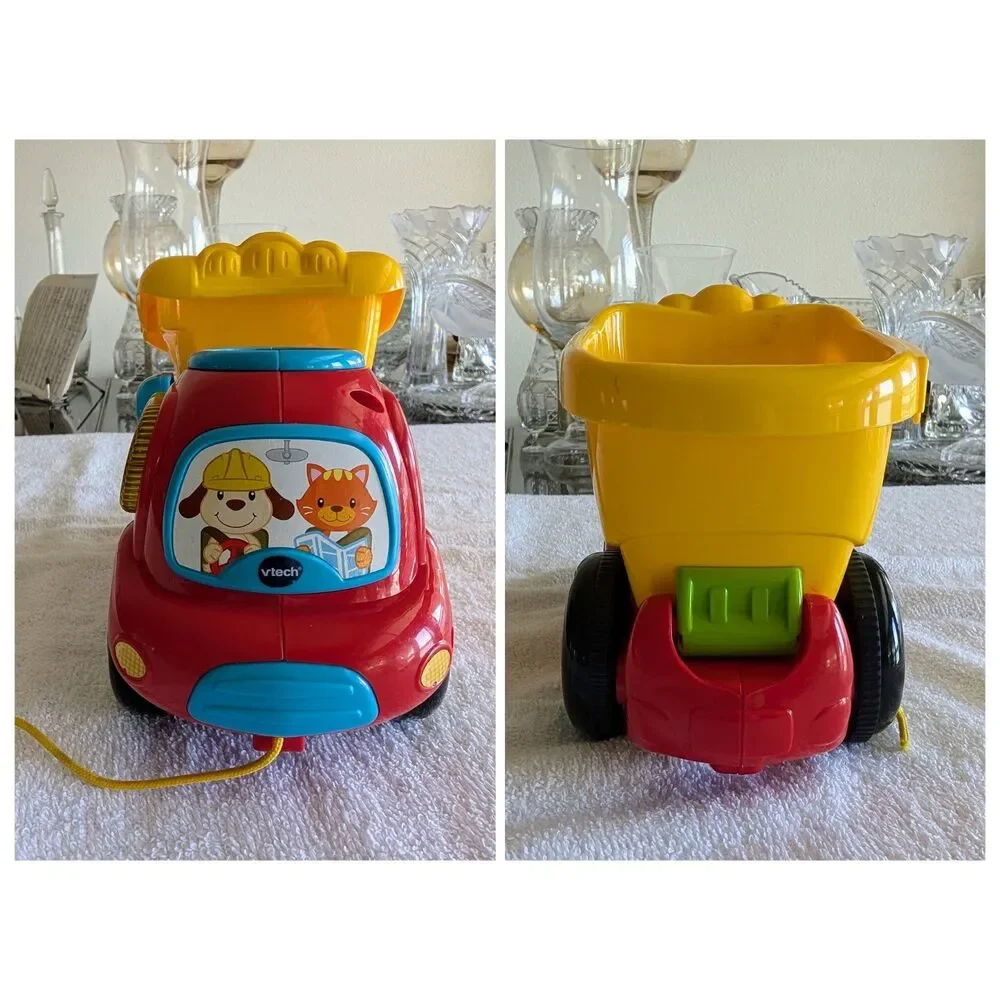 Lot of 3 Paw Patrol Chase Plush&VTech Drop & Go Dump Truck Toy Bundle
